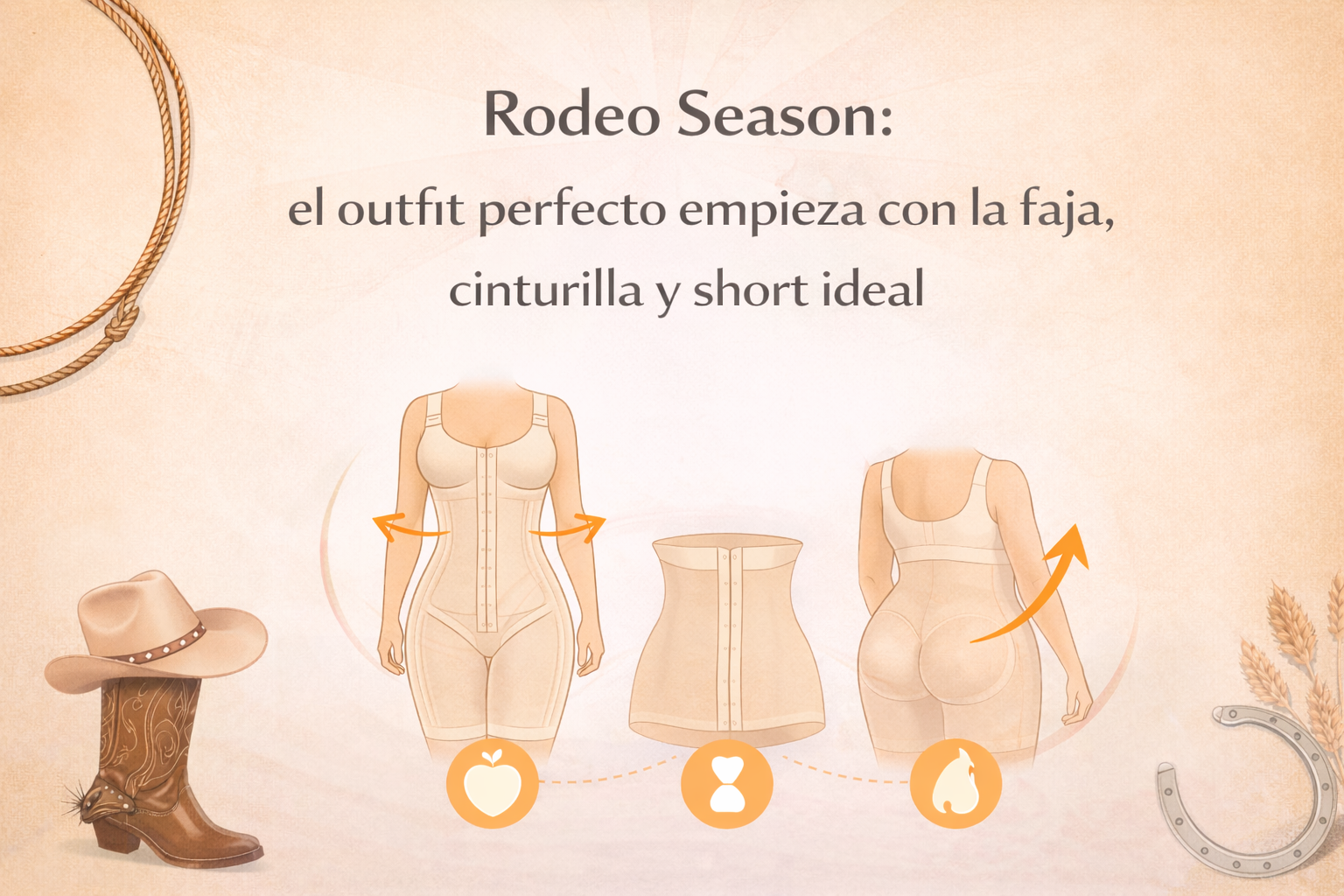 Rodeo Season: el outfit perfecto empieza con la faja, cinturilla y short ideal