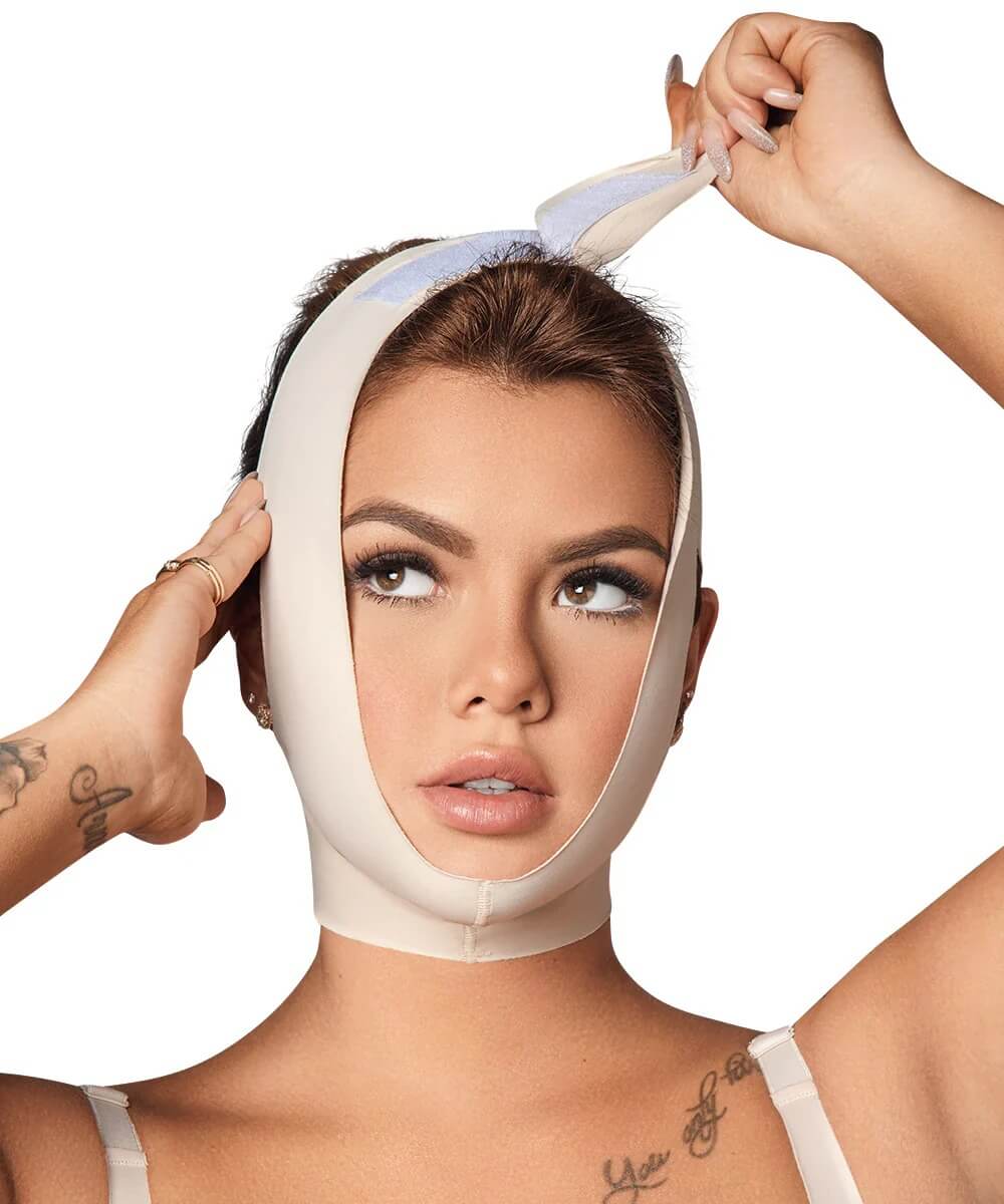 Faja facial postquirúrgica :Chin lift & jawline shaping ( Ref. C-049 / C-048 )