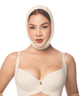 Post-surgical facial support with chin strap: Chin lift &amp; neck support: Ideal for double chin liposuction (Ref. C-050)
