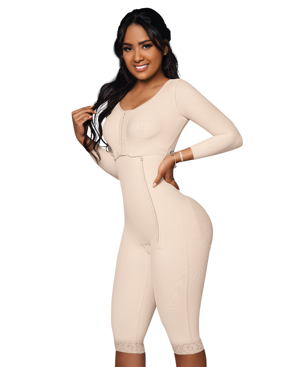 Faja postquirúrgica cuerpo completo: Moldeado torso a piernas: Ideal 'para uso diario y postparto ( Ref. O-102 )