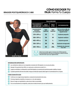 Brasier Postoperatorio con Mangas: Compresión para Lipo de Brazos y Espalda ( Ref. C-080 )