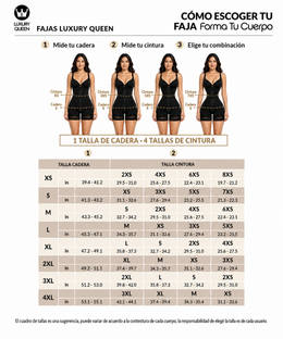 Faja Luxury Queen BBL con doble tallaje para cintura pequeña y caderas anchas( Luxbbl-293 )