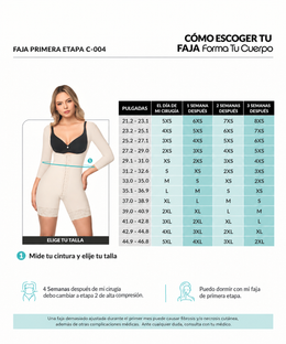 Faja postoperatoria para mujer: Ideal para lipo de brazos ( Ref. C-004 )