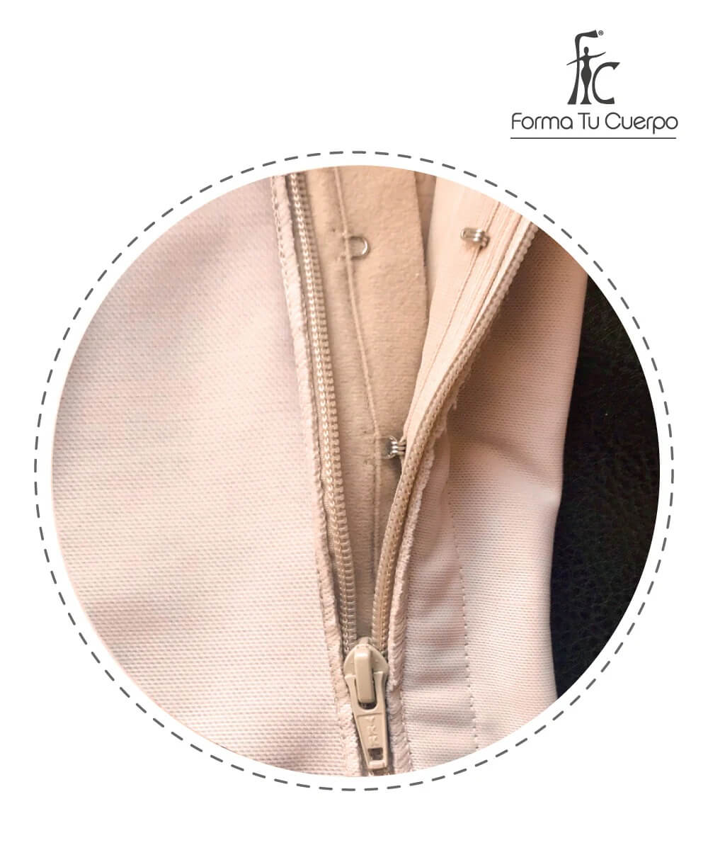 Faja para vestidos estilo strapless con control de abdomen, media pierna y cremallera lateral ( Ref. O-050 )