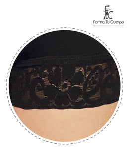 Faja moldeadora control abdomen - media pierna con tiras y cremallera lateral (Ref. O-010 / O-016)